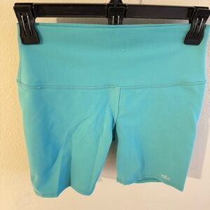 ALO Yoga Women's Turquoise Bike Shorts